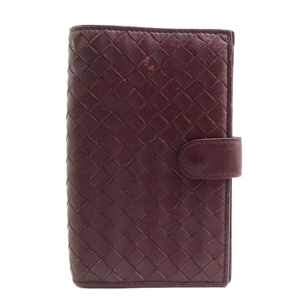 Bottega Veneta bi fold wallet Intrecciato leather Burgundy Red